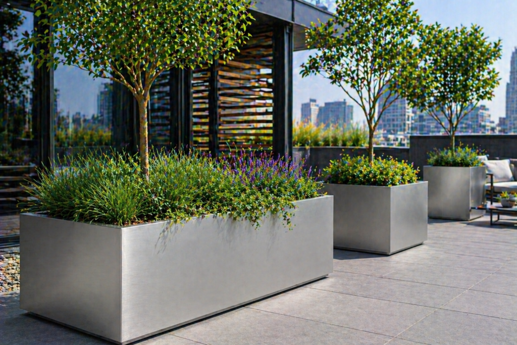 aluminum planters