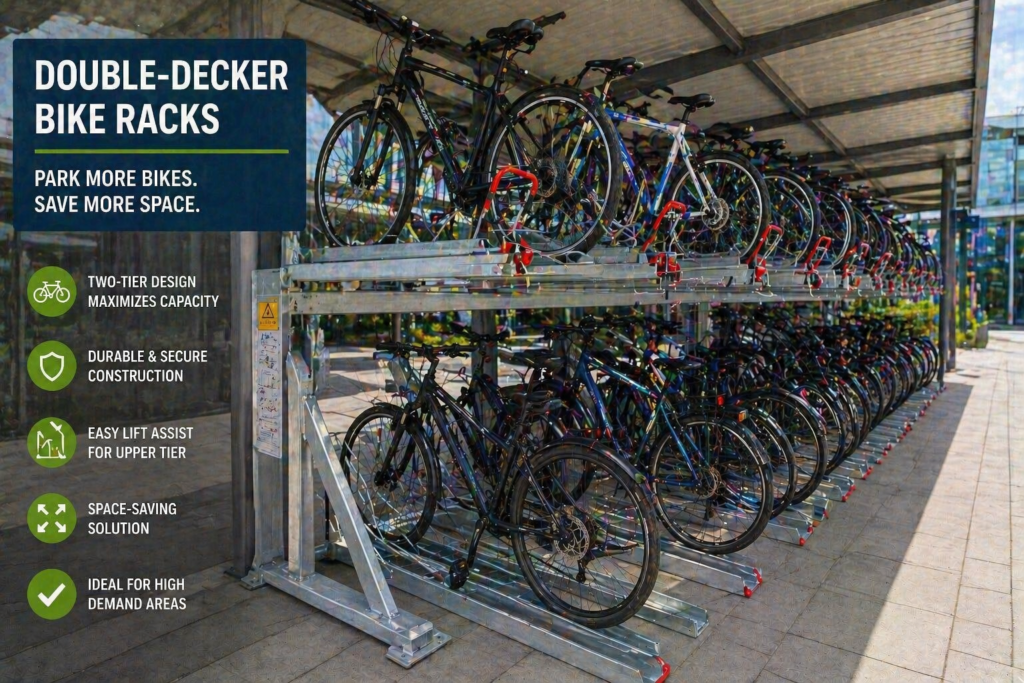 double-decker bike racks
