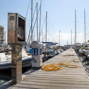 Service bollard water electricity