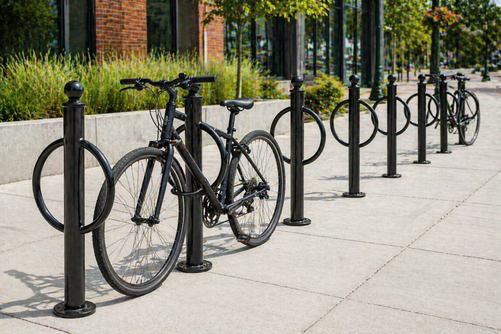 post and ring bike racks
