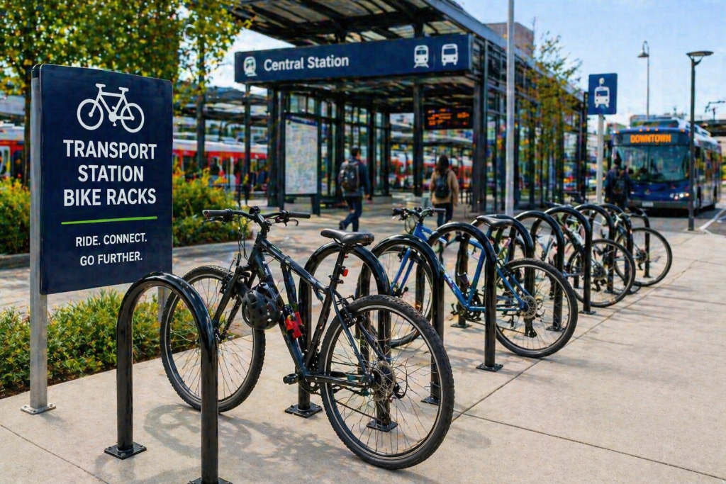 transport station bike racks
