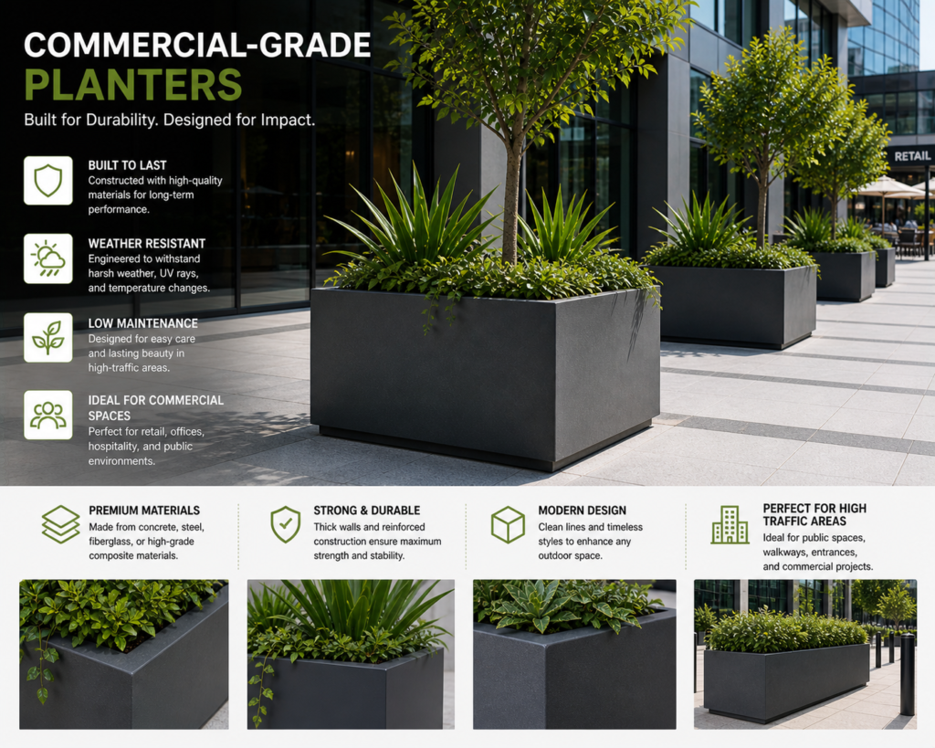 commercial-grade planters