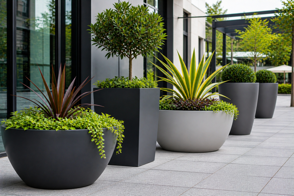 Fiberglass planters