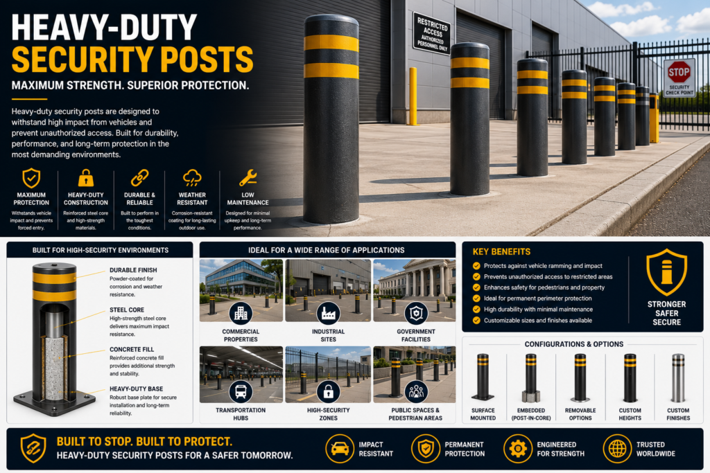 heavy-duty security posts