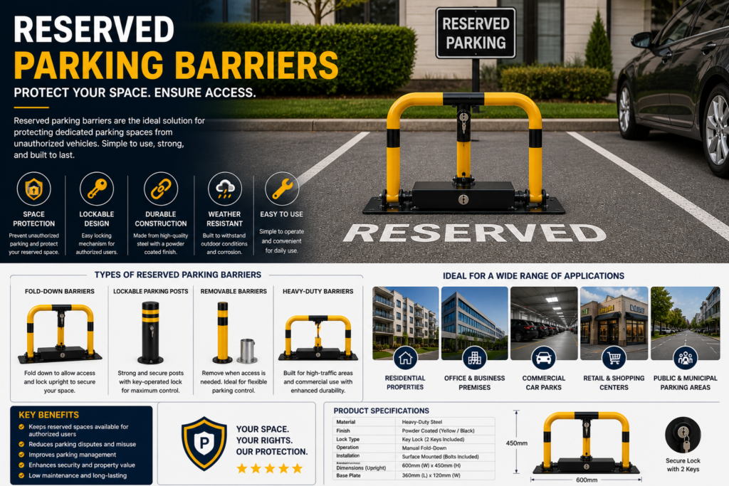 reserved parking barriers