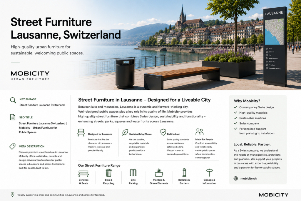 Street furniture Lausanne
